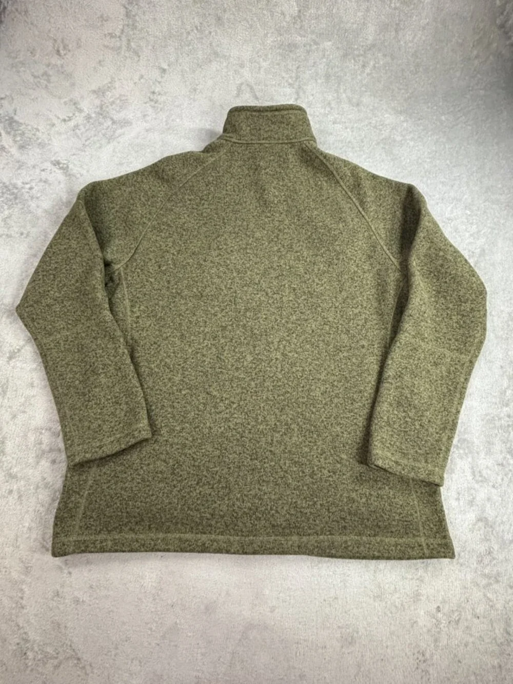The North Face Krestwood Sweater Mens XL Green Knit Mock Neck Full Zip Outdoor